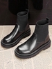 Patchwork Solid Color Knit Slip-On Boots