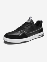 Patchwork Topstitching Patched Casual Skate Shoes