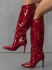 Patent Leather Stiletto Slouchy Calf Boots