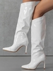 Patent Leather Stiletto Slouchy Calf Boots