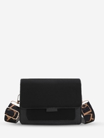 Pattered Straps Simple Style Crossbody Bag