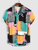 Pattern Block Vacation Short Sleeves Festival Shirt S Multi a