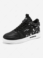 Patterned Mid Top Lace Up Skate Shoes