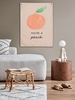 Peach Letter Pattern Wall Hanging Tapestry