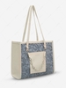Pearly Chain Zipper Large Shoulder Tote Bag