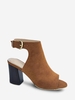 Peep-toe Chunky Heel Slingback Pumps