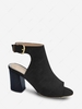 Peep-toe Chunky Heel Slingback Pumps