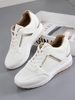 Perforated Detail Breathable Chunky Heel Sports Shoes