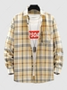 Plaid Long Sleeve Shirt Xs Light yellow