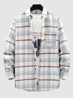 Plaid Long Sleeve Shirt Xs White