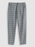 Plaid Pattern Business Pants Xxl Gray