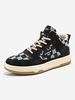 Plaid Pattern Lace-up Front High-top Skate Shoes