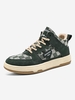 Plaid Pattern Lace-up Front High-top Skate Shoes