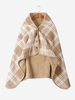 Plaid Pattern Multifunction Thermal Warm Flannel Shawl Blanket
