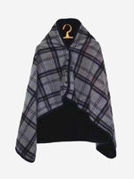 Plaid Pattern Multifunction Thermal Warm Flannel Shawl Blanket