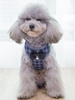 Plaid Pattern Pet Harness and Leash Set with Bell