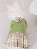 Plaid Pattern Pet Knitted Sweater Dress