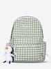 Plaid Pattern Student Canvas Backpack
