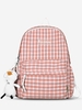 Plaid Pattern Student Canvas Backpack