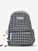 Plaid Pattern Student Canvas Backpack