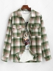 Plaid Pocket Button Up Wool Jacket 2xl Deep green