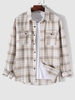 Plaid Pockets Shirt Xxl Multi a