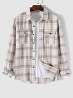 Plaid Pockets Shirt Xxl Multi a