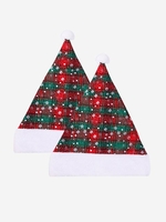 Plaid Snowflake Pattern Party Christmas Hat