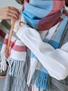 Plaid Tartan Pattern Fringes Scarf