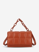 Plaid Textured Solid Color Crossbody Bag