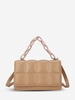 Plaid Textured Solid Color Crossbody Bag