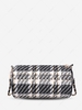 Plaid Tweed Cylinder Chain Shoulder Bag