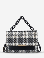 Plaid Woolen Crossbody Bag