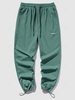 Plain Casual Jogger Sweatpants 3xl Light green