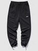 Plain Casual Jogger Sweatpants 4xl Black