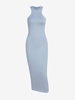 Plain Slinky Midi Tank Dress S Light blue