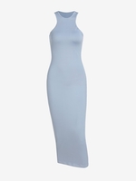 Plain Slinky Midi Tank Dress S Light blue