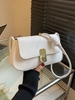 Plain Twist Lock Shoulder Bag