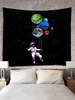 Planet and Astronaut Graphic Print Tapestry