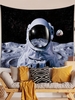 Planet and Astronaut Print Tapestry