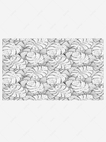 Plant Leaves Pattern Area Floor Rug