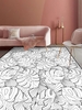 Plant Leaves Pattern Area Floor Rug