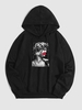Plaster Statue Pattern Pullover Hoodie Xl Black