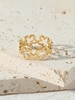 Plated 18K Copper Hollow Out Floral Ring
