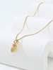 Plated 18K Gold Pine Cone Pendant Necklace
