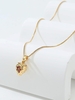 Plated 18K Gold Strawberry Pendant Box Chain Necklace