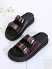 Platform Buckle Slide Sandals