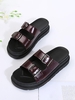 Platform Buckle Slide Sandals