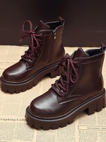 Platform Chunky Heel Combat Boots