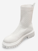 Platform Slip On Stretch Boots